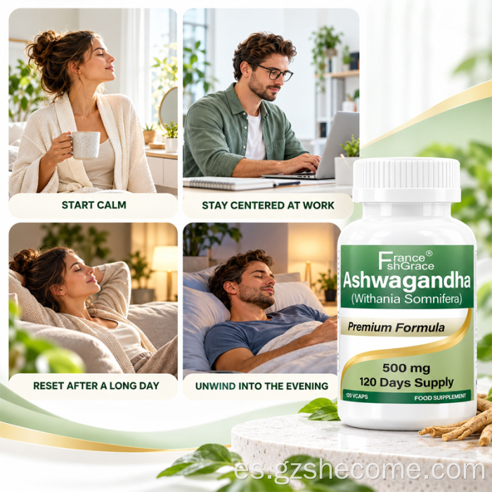 Shecome Ashwagandha apoya la relajación India cápsulas
